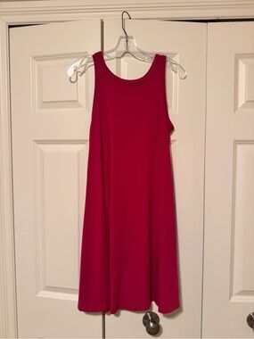 Old Navy Sleeveless Midi Swing Dress in Pink
